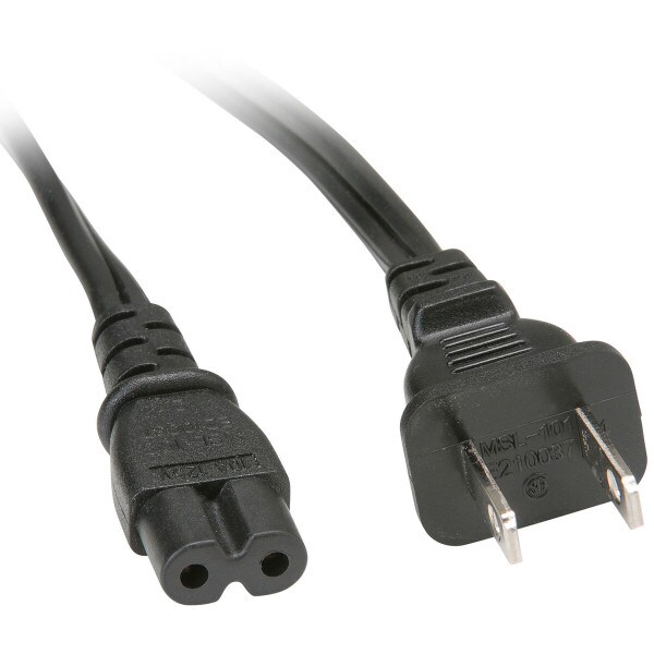 Main product image for Non-Polarized 2-Pin Universal Power Cord 6 ft. Figu 110-102